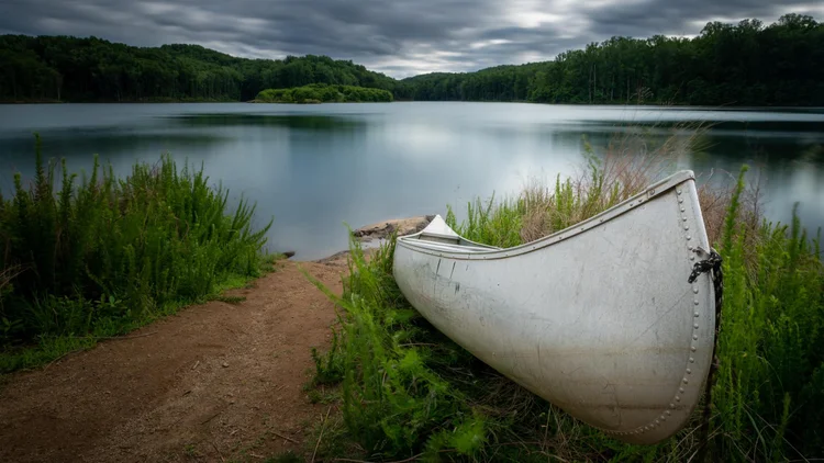 Ragged Mountain Reservoir landscape