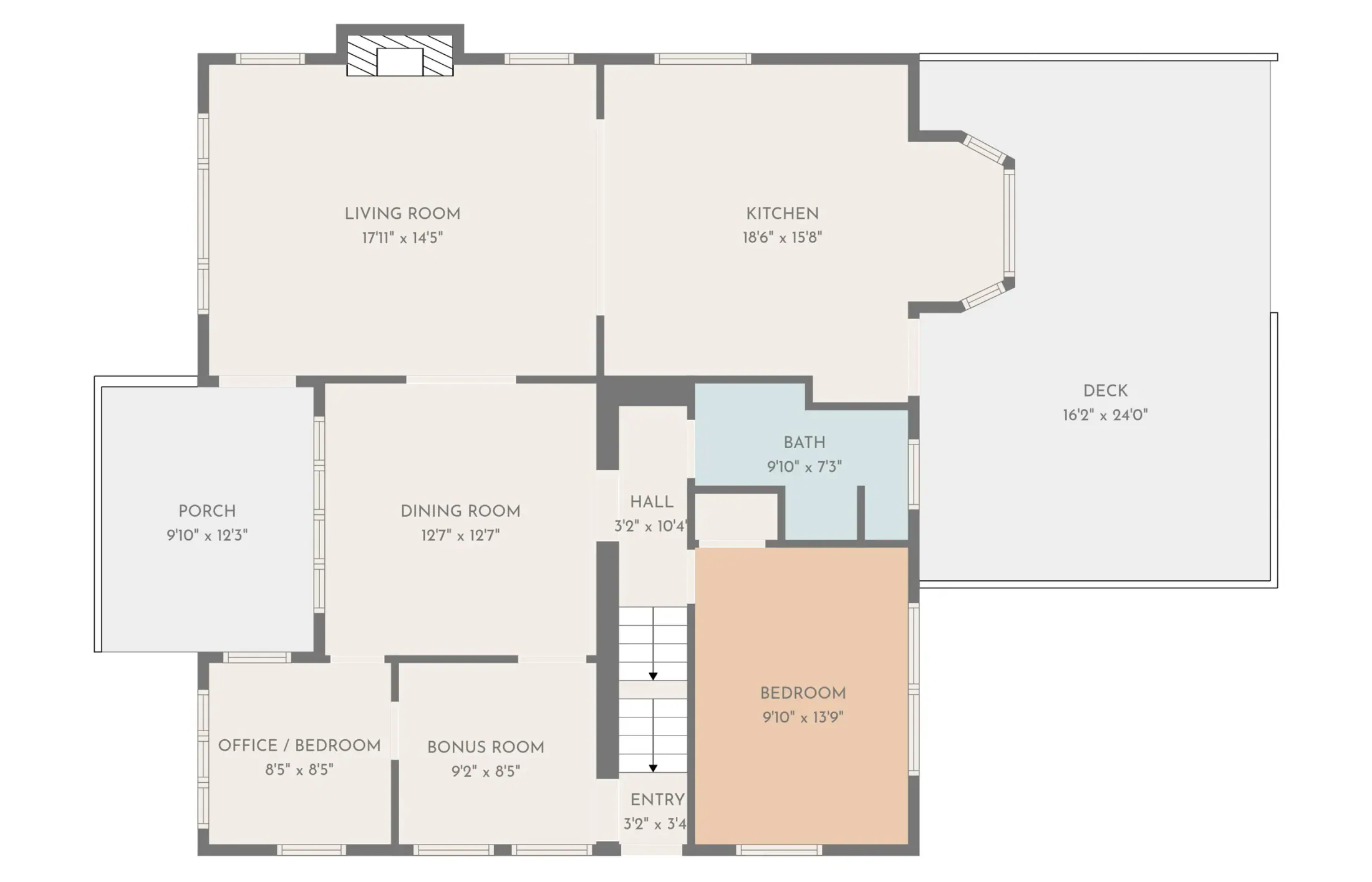 Floor plan for Evergreen Ave